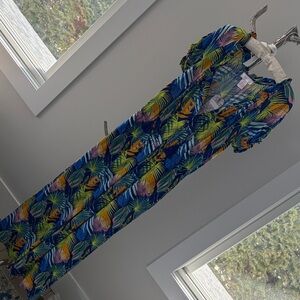 Tropical Leaf Print Jumpsuit NWT